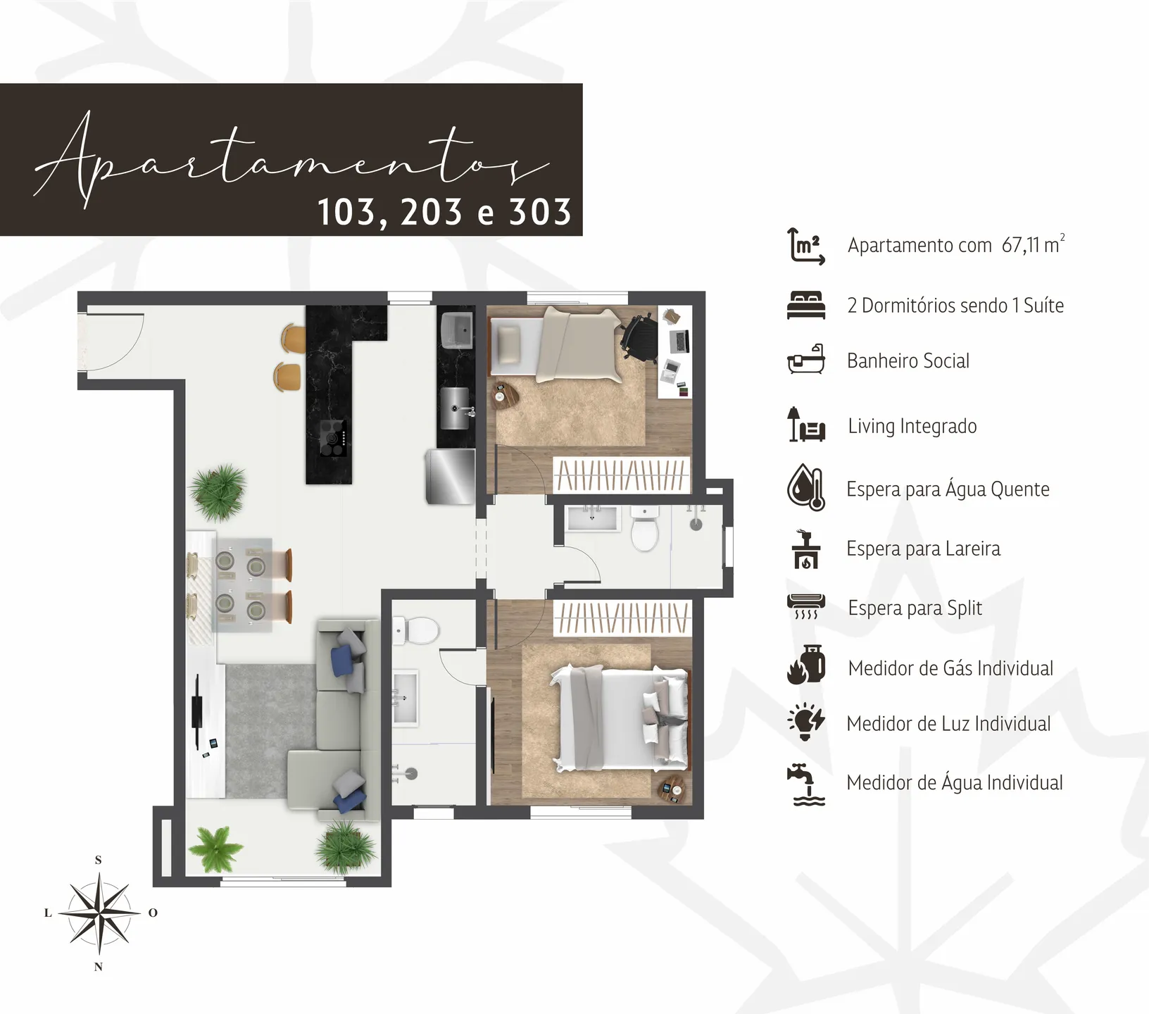 Imagem Apartamento à venda em Gramado, Moura, com 2 quartos, 67.11m2
