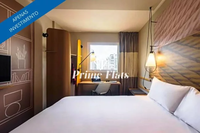 Imagem Flat disponível para venda no Ibis Ibirapuera na Vila Nova Conceição, com 16m², 1 dormitório e 1 vaga de garagem