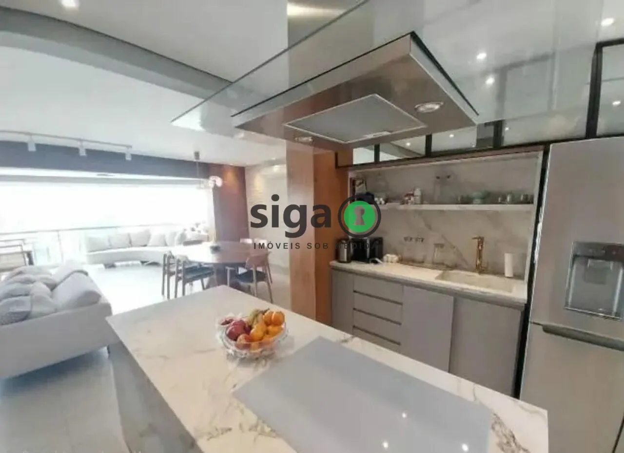 Imagem Apartamento à venda no Brooklin | 135m² | 3 suítes | Varanda gourmet envidraçada | Lazer completo |