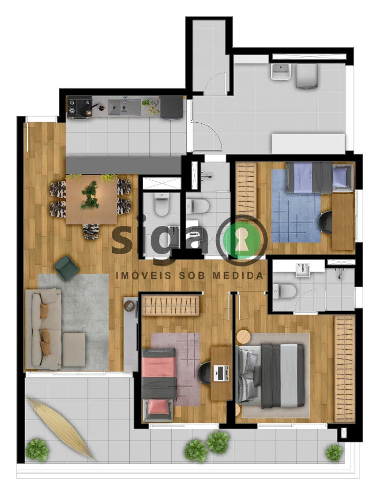 Imagem Apartamento à venda em Pinheiros: 111m², 2 dormitórios (1 suíte))e 2 vagas