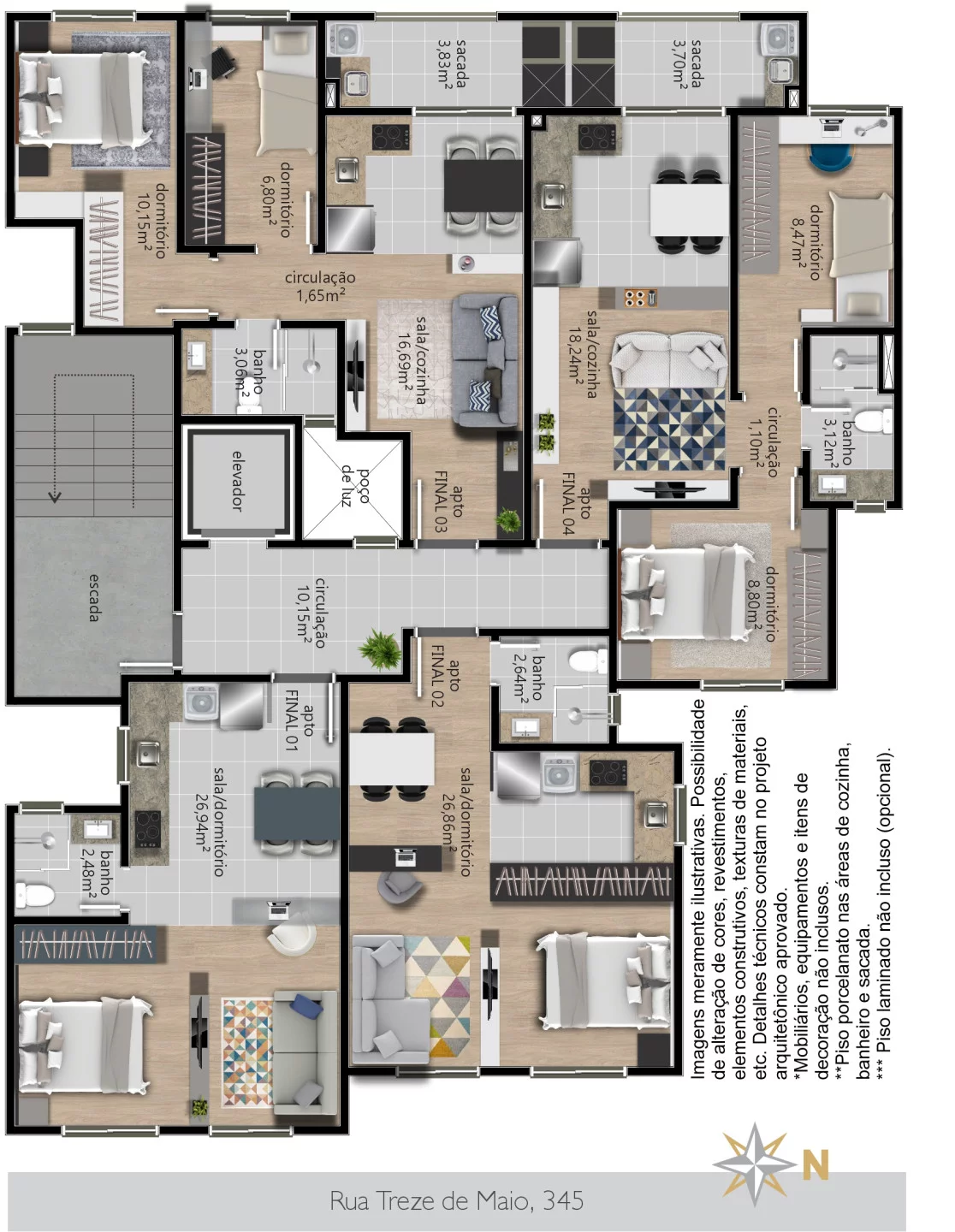 Imagem Apartamento 2 quartos para venda no bairro Centro em Caxias do Sul