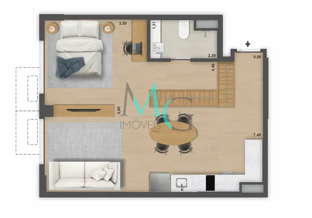 Imagem Cobertura Horizontal à venda 1 Quarto 80.01M² Copacabana Rio de Janeiro - RJ | Ben in Rio Pompeu Loureiro 110