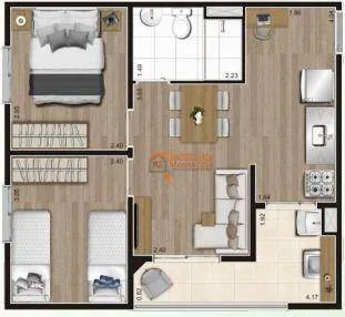 Foto do imóvel Apartamento com 2 dormitórios à venda, 44 m² por R$ 384.600,00 - Vila Antonieta - Guarulhos/SP
