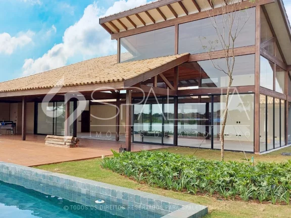 Imagem Lindíssima mansão tropical em fase avançada de construção à venda na Fazenda Boa Vista