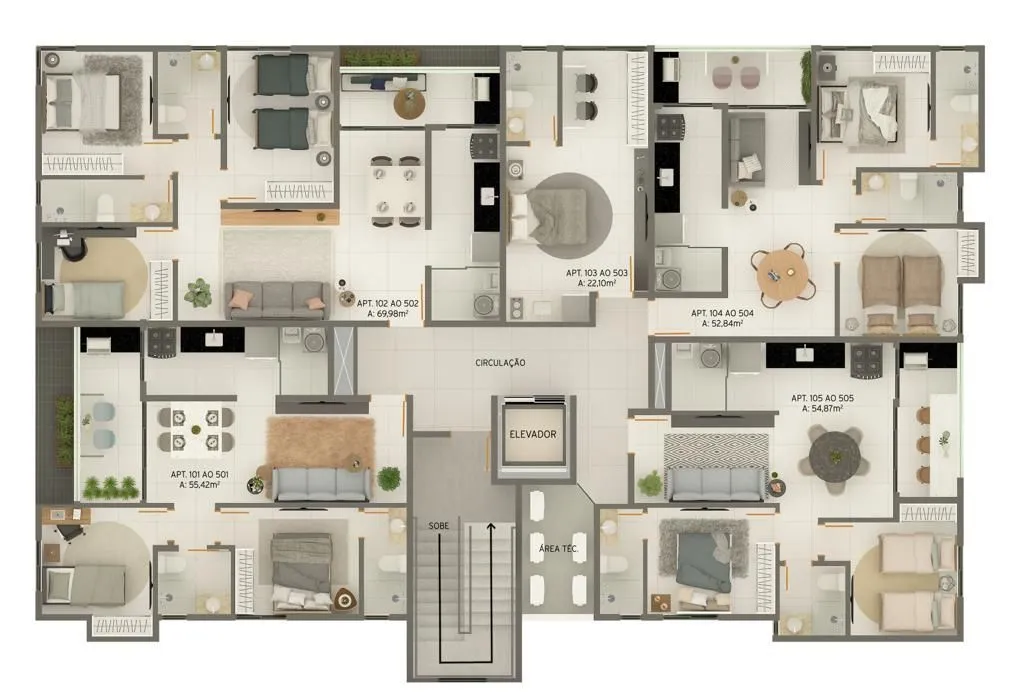 Imagem Apartamento à venda, 54 m² por R$ 492.137,00 - Intermares - Cabedelo/PB