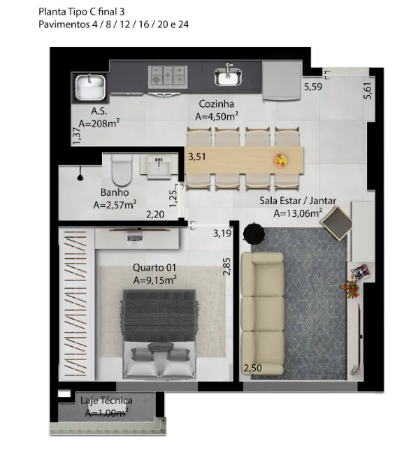 Imagem Apartamento à venda no bairro Setor Leste Universitário - Goiânia/GO
