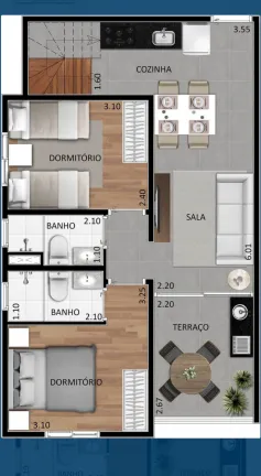 Imagem Cobertura com 2 Quartos à Venda, 102 m² em Vila Maria - São Paulo