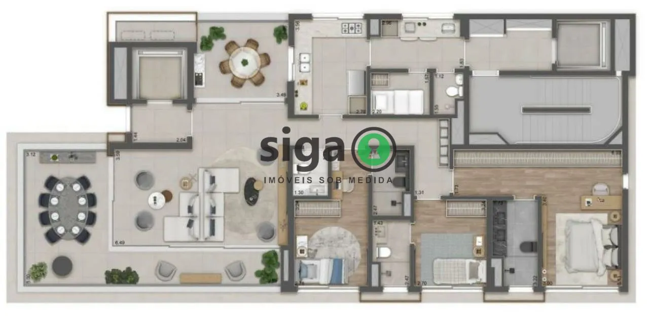 Imagem Apartamento para venda no Jardins com 3 quartos