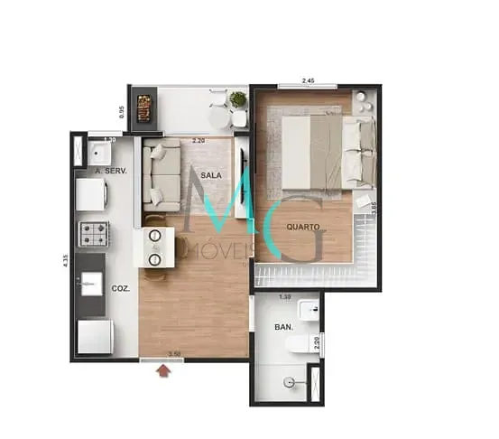Imagem Apartamento à venda 2 Quartos 1 Suite 1 Vaga 44.68M² Pechincha Rio de Janeiro - RJ | Vitale Walk
