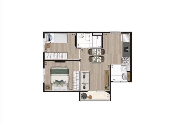 Imagem DOM JARAGUÁ - ECON - Aptos de 37m², 2 dorms, com lazer completo e fácil acesso à CPTM!!