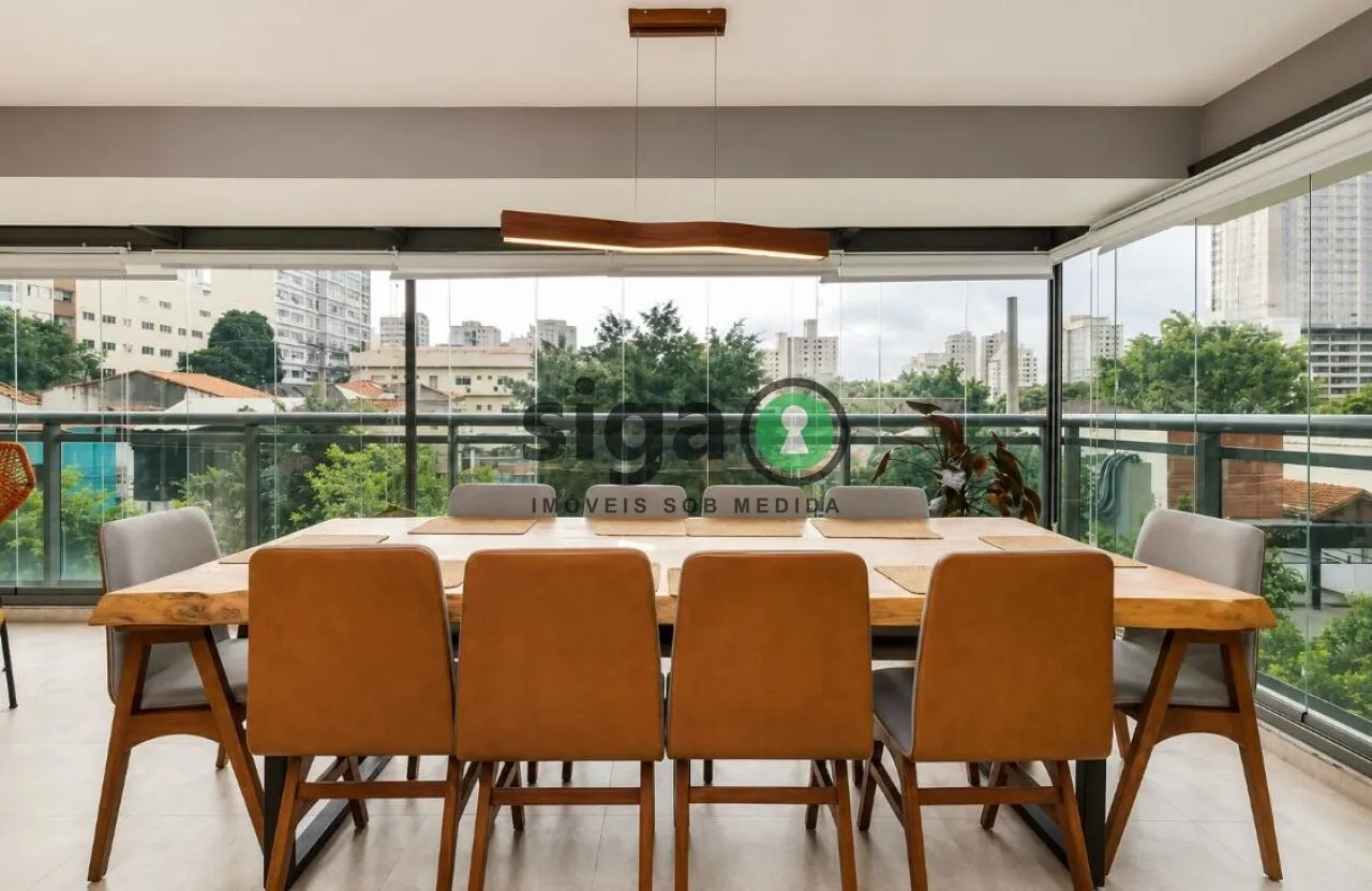 Imagem Apartamento em Perdizes à Venda, com 206m² com 4 suítes, 3 vagas, Semi Mobiliado.