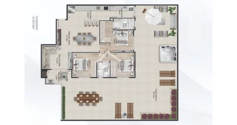 Imagem APARTAMENTO GIARDINO COM 218M² NO COSTA E SILVA