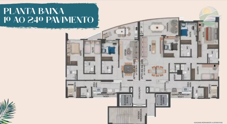 Imagem Apartamento 3 quartos/Suites, beira mar, no calçadão de Piedade, Jaboatão dos Guararapes, PE