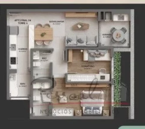 Imagem Empreendimento exclusivo dividido em duas torres, conta com apartamentos de: 2 dormitórios, 3 dormi...