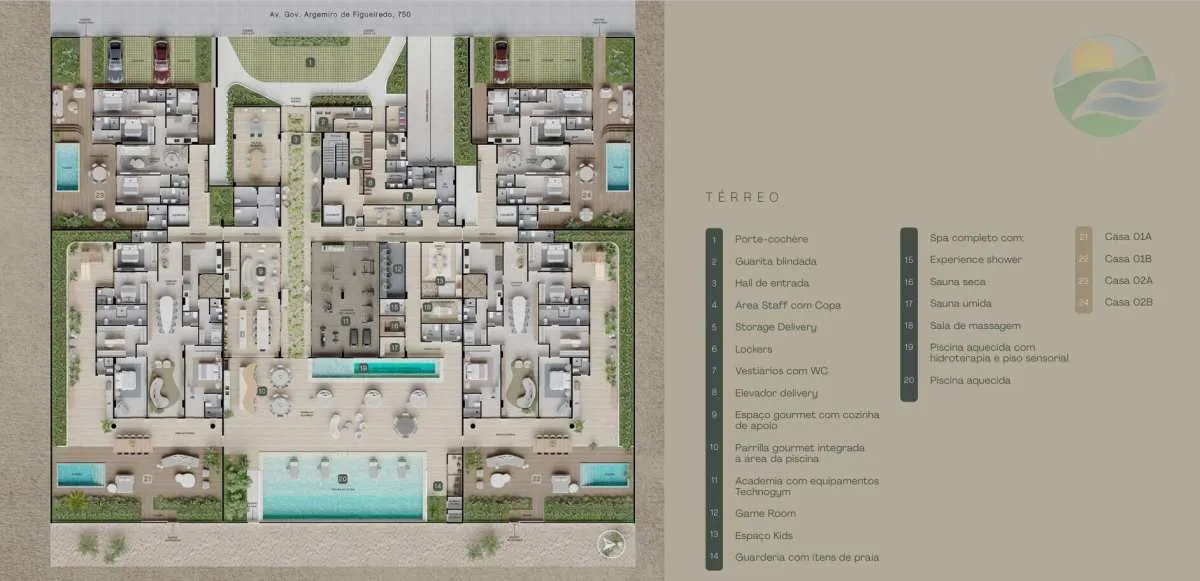 Imagem Apartamento Garden Luxo, 4 Suites, 524m2, VENDA, um verdadeiro Pé na areia, João Pessoa, Paraíba.