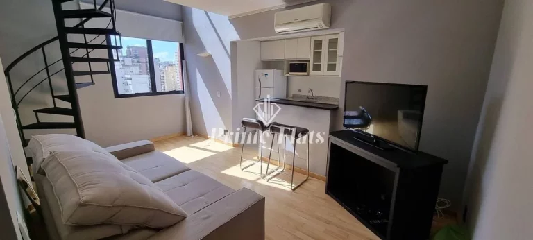 Imagem Flat disponível para locação no Condominio Edifício York Duplex Residence, com 41m², 1 dormitório e 1 vaga de garagem