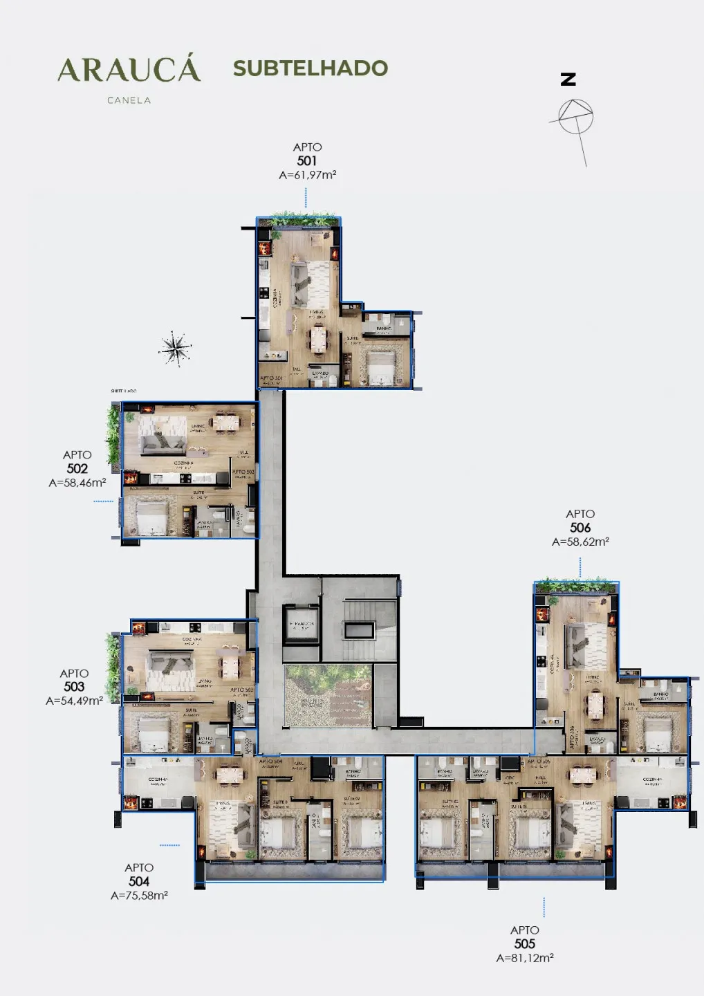 Imagem Apartamento à venda em Canela, Centro , com 2 quartos, 77.79m2