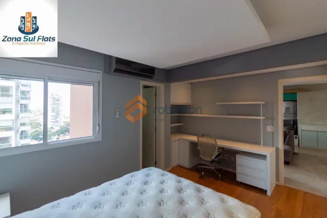 Imagem Apartamento Para Alugar no Brooklin Com 1 Suíte e 2 Vagas - Varanda Gourmet