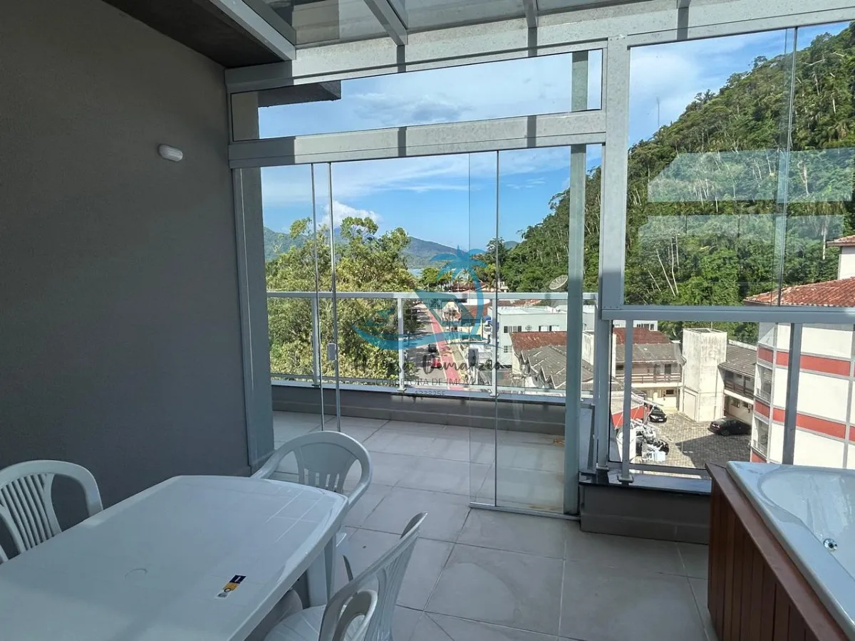 Imagem Cobertura mobiliada com 3 dormitórios com vista para o mar no Perequê-Açu