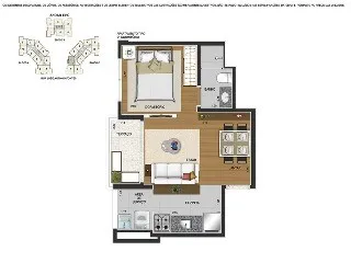 Imagem Apartamento 1 dormitório na Vila Ema São Paulo, apartamento 1 quarto em São Paulo SP, comprar apartamento pronto para morar em Vila Ema São Paulo Sp