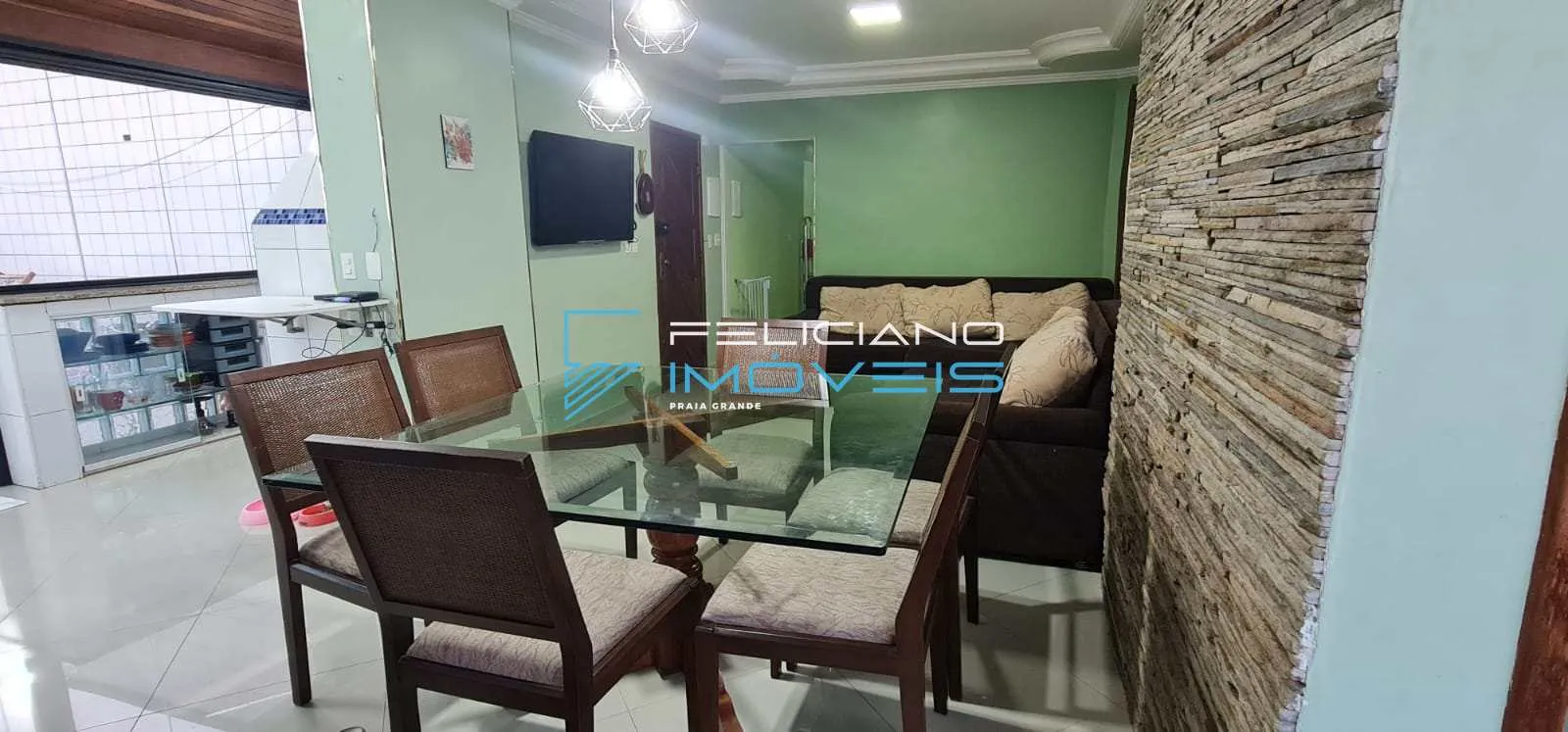 Imagem Apartamento com 3 dorms, Ocian, Praia Grande - R$ 700 mil, Cod: 1574