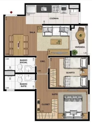 Imagem APARTAMENTO RESIDENCIAL em Rio de Janeiro - RJ, Jacarepaguá