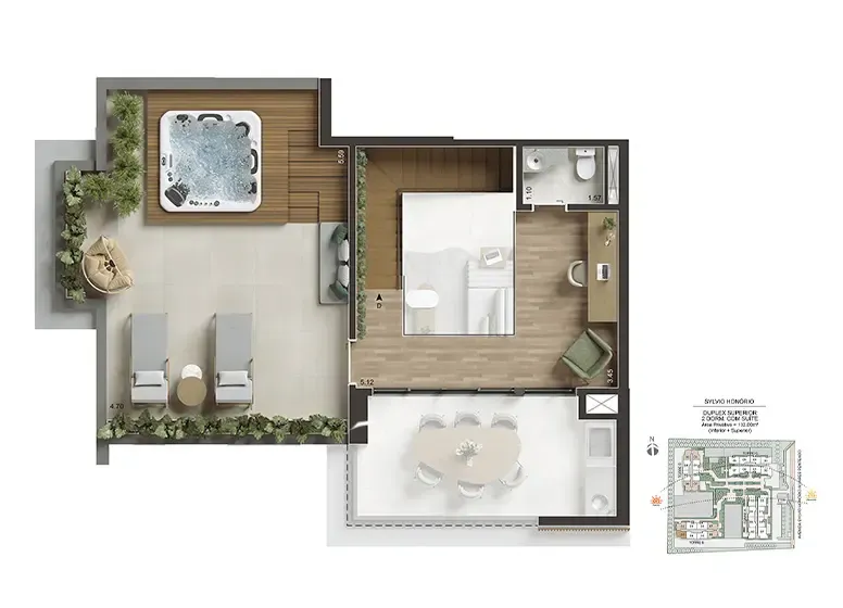 Imagem Cobertura Duplex para Venda em Barueri, Alphaville Industrial, 2 dormitórios, 2 suítes, 3 banheiros, 2 vagas
