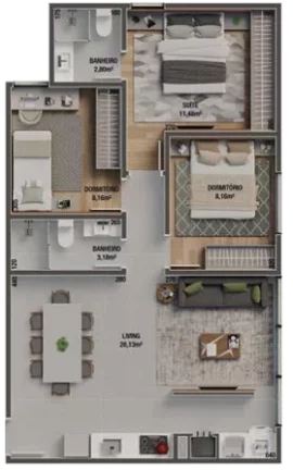 Imagem Ilha de Maiorca - Apartamento à venda no bairro Vila Operária - Itajaí/SC