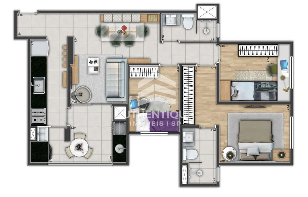 Imagem MOTIRÓ ASSUNÇÃO - SANTO ANDRE - Apartamento à venda no bairro Vila Assunção - Santo André/SP
