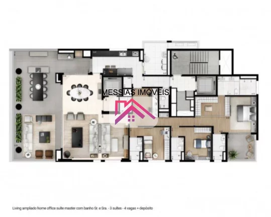 Imagem APARTAMENTO DE 4 SUITES E 4 VAGAS COM DEPOSITO - DOLCE MOEMA