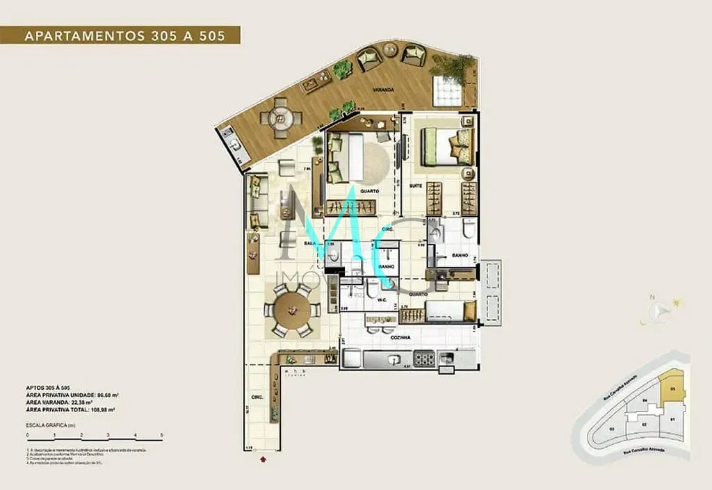 Imagem Apartamento à venda 2 Quartos 2 Suites 1 Vaga 116.86M² Lagoa Rio de Janeiro - RJ | La Fontaine