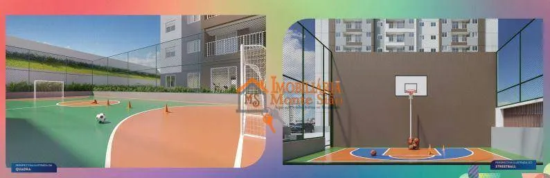 Imagem Apartamento com 2 dormitórios à venda, 42 m² por R$ 339.000,00 - Vila Augusta - Guarulhos/SP