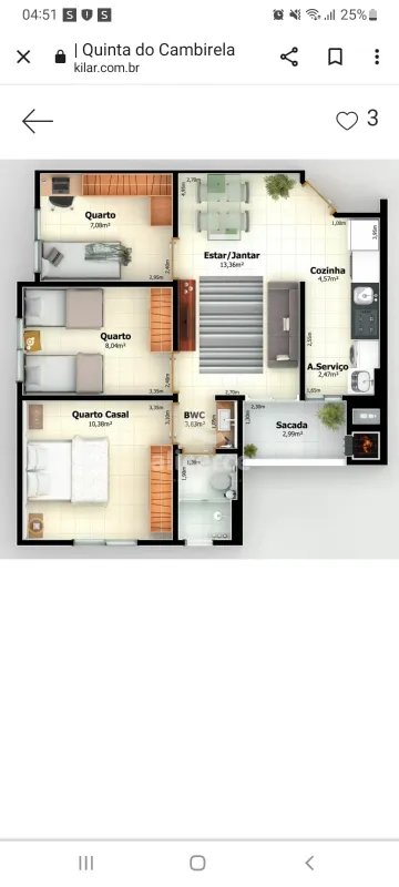 Imagem Apartamento mobiliado com 2 quartos e lazer completo à venda no Bela Vista, Palhoça
