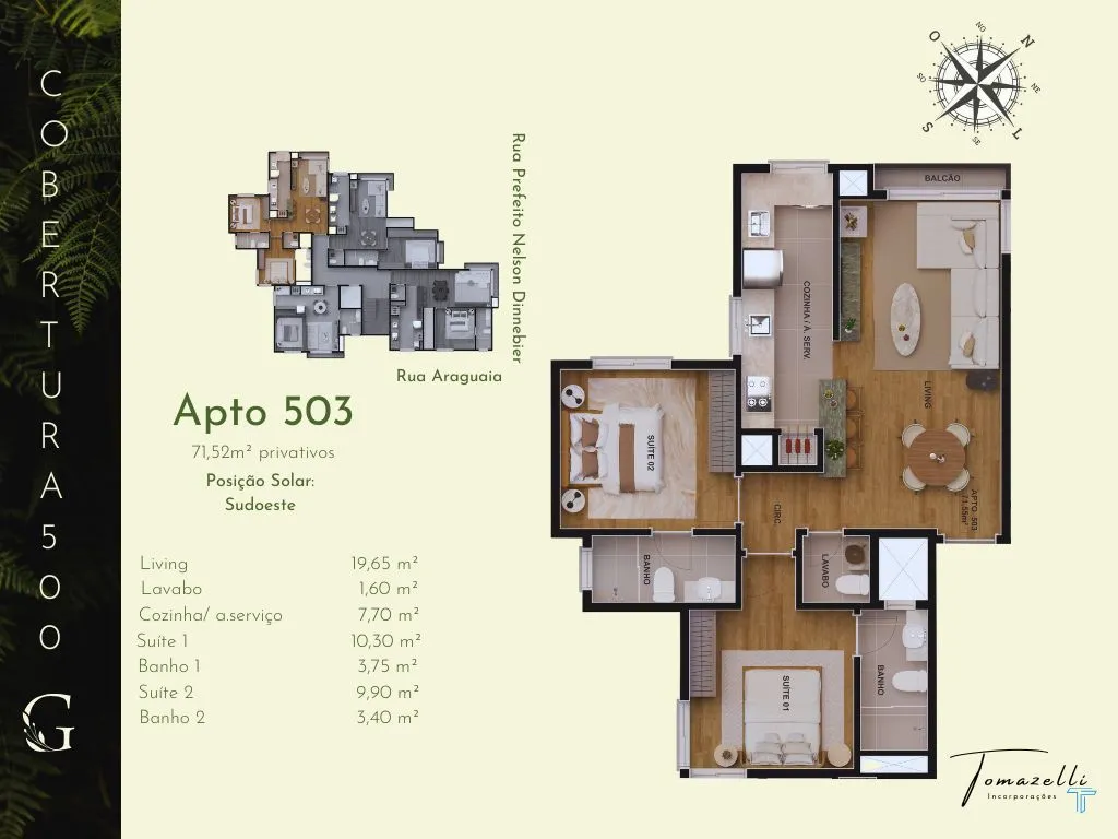 Imagem Apartamento à venda em Gramado, Piratini, com 2 quartos, 71.52m2