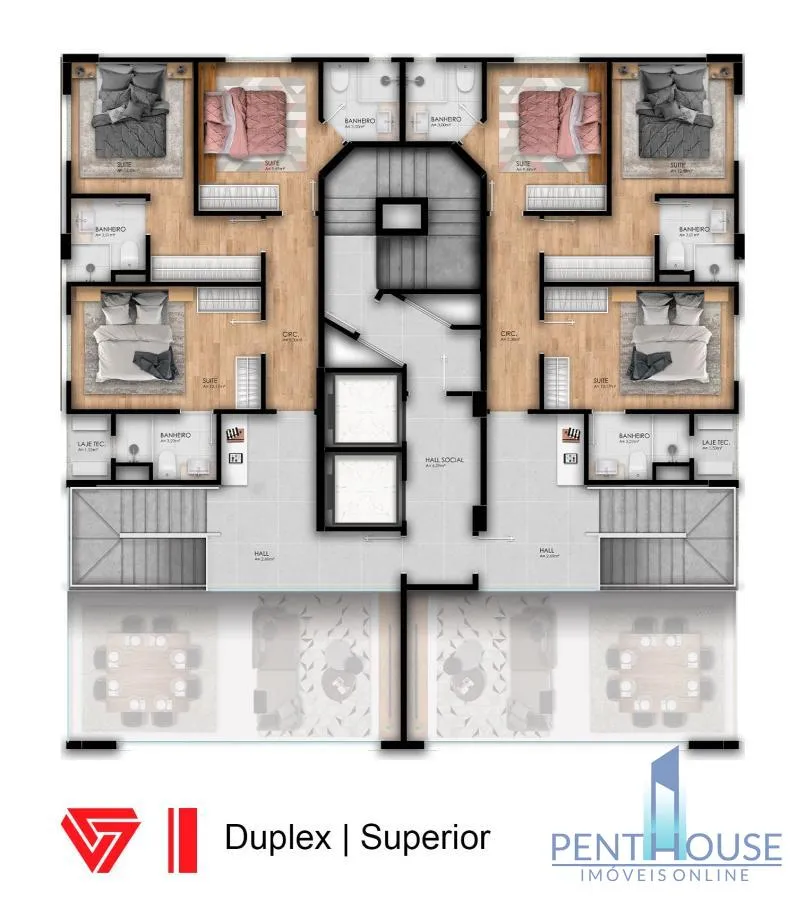 Imagem Apartamento Duplex para Venda em Balneário Camboriú, PIONEIROS, 4 dormitórios, 4 suítes, 4 banheiros, 3 vagas