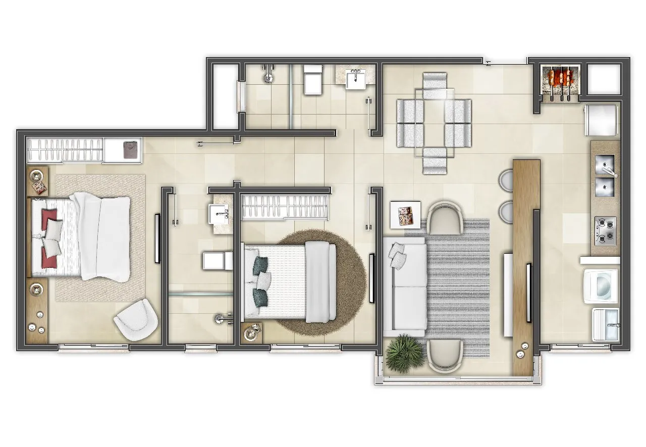 Imagem Apartamento à venda em Torres, Centro, com 2 quartos, 59m2