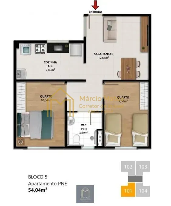 Imagem APARTAMENTO PARA VENDA EM CARIACICA, PORTO DE SANTANA, 2 DORMITÓRIOS, 1 BANHEIRO, 1 VAGA