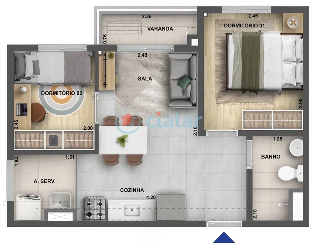 Imagem Apartamento à venda 2 Quartos 37.76M² Ramos Rio de Janeiro - RJ | Nova Leopoldina Ramos - Fase 1