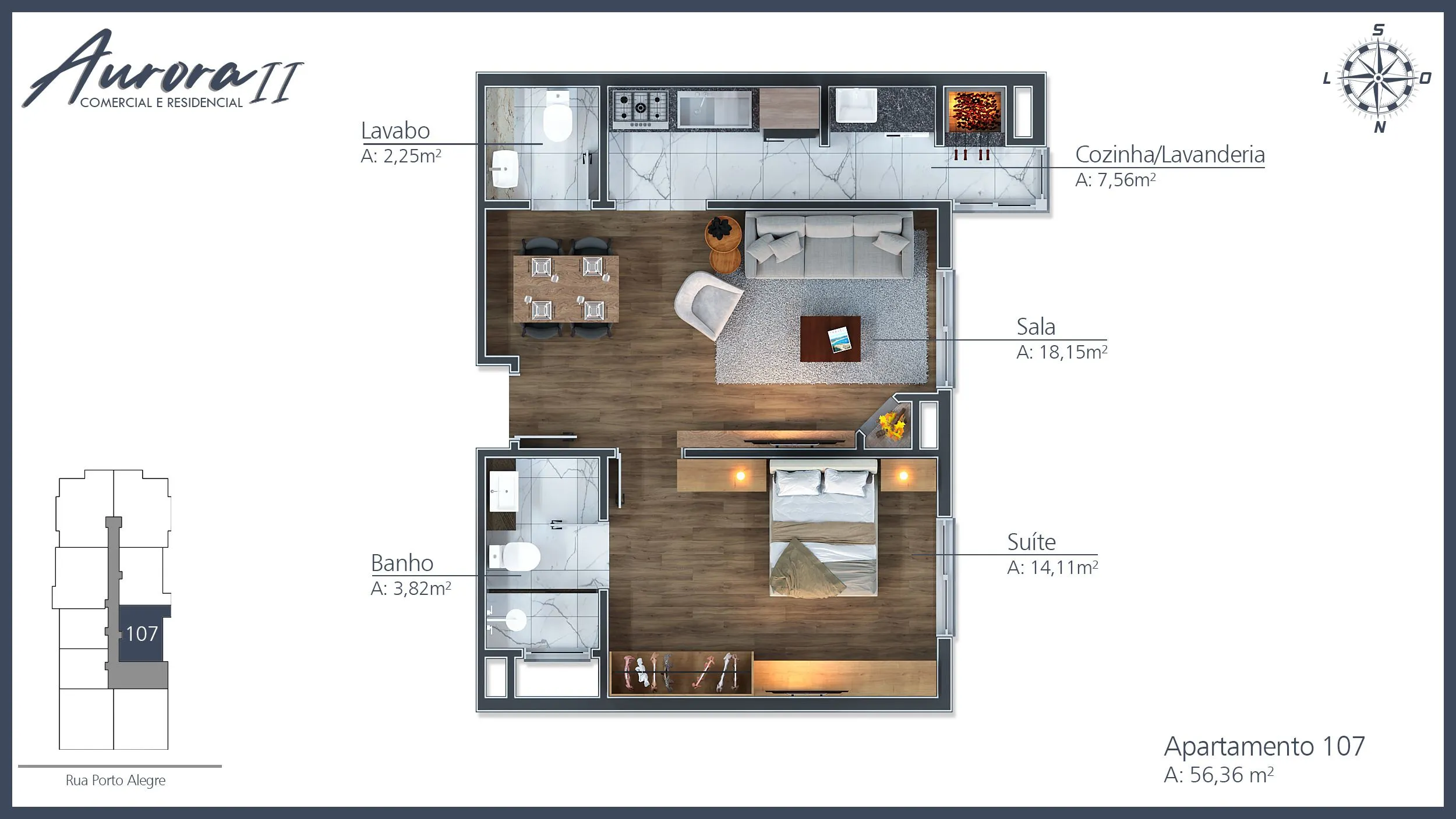 Imagem Apartamento à venda em Gramado, Moura, com 3 quartos, 82.2m2