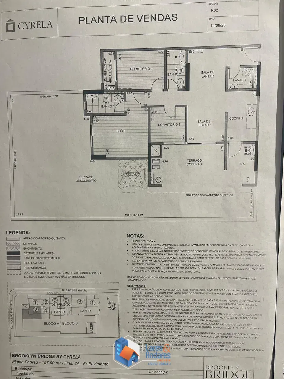 Imagem Apartamento garden para venda em Santo Amaro com 3 quartos, sendo 1 suíte, 159m²