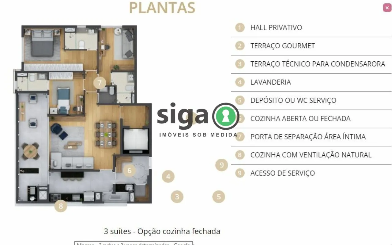 Imagem Apartamento para venda em Moema 03 Suites - São Paulo, SP