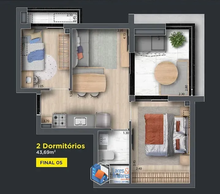 Imagem Apartamento para venda em Saúde com 2 quartos, 40m²