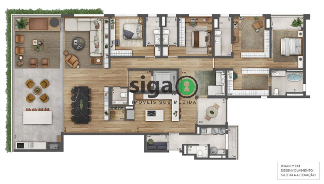 Imagem Viva o luxo que você merece unidade de 355 m² no Esther Ibirapuera