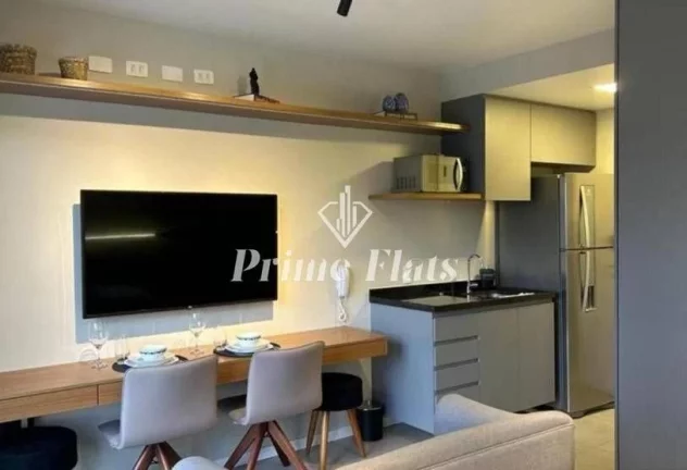 Foto do imóvel Flat disponível para venda no Is Moema Condomínio, com 25m² e 1 dormitório em Avenida dos Carinás