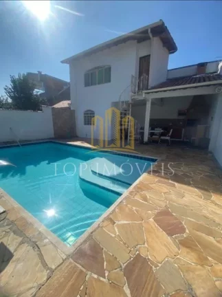 Imagem maravilhosa casa cinco dormitórios suíte varanda churrasqueira no bosque dos eucaliptos