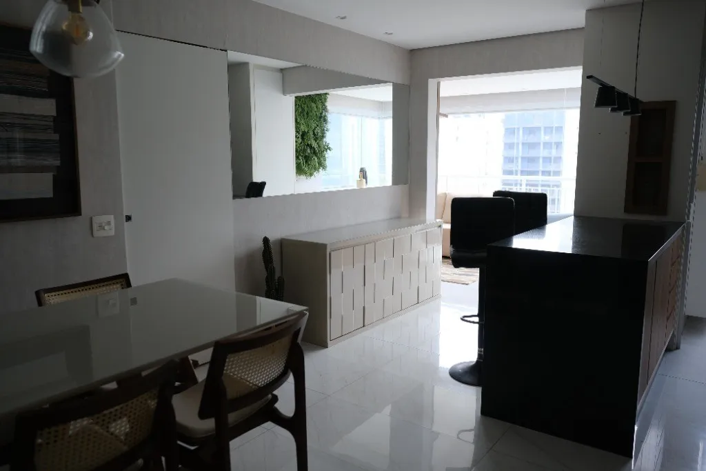 Imagem Apartamento de luxo na Vila Nova Conceição, SP - 1 quarto, 1 suíte, 1 vaga, 57m² - Condomínio Horizonte JK Vila Olímpia SP.