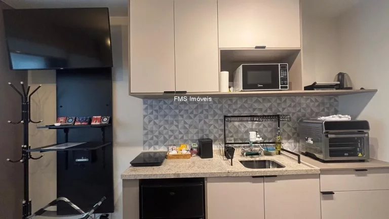 Imagem Apartamento de alto padrão para locação em Pinheiros, São Paulo-SP: 1 quarto, 1 sala, 1 banheiro, 24,50 m² de área.