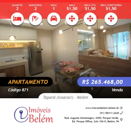 Imagem Imóveis Belém Vende APT 2/4 c/ suíte ALEGRO 4ª fase