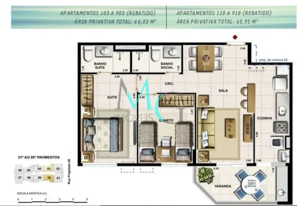 Imagem Apartamento à venda 3 Quartos 1 Suite 1 Vaga 82.04M² Recreio dos Bandeirantes Rio de Janeiro - RJ