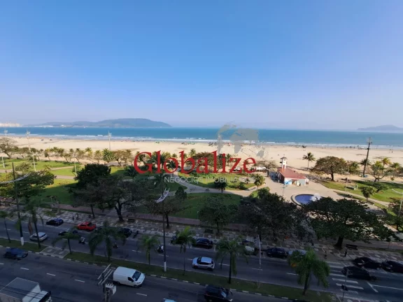 Foto do imóvel Apartamento à venda com 110m², 2 quartos, suite, dependência, vista mar frontal, andat alto por R$1.050.000,00 na Pompéia em Santos